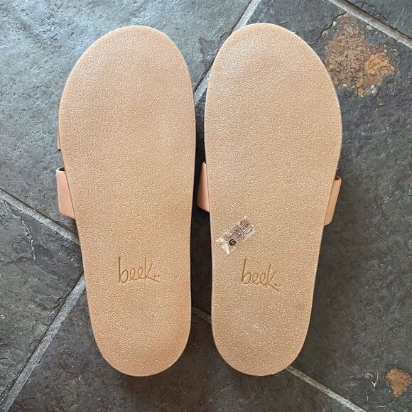 Beek Courser Slides Honey Tan Leather 9 - Picture 3 of 5